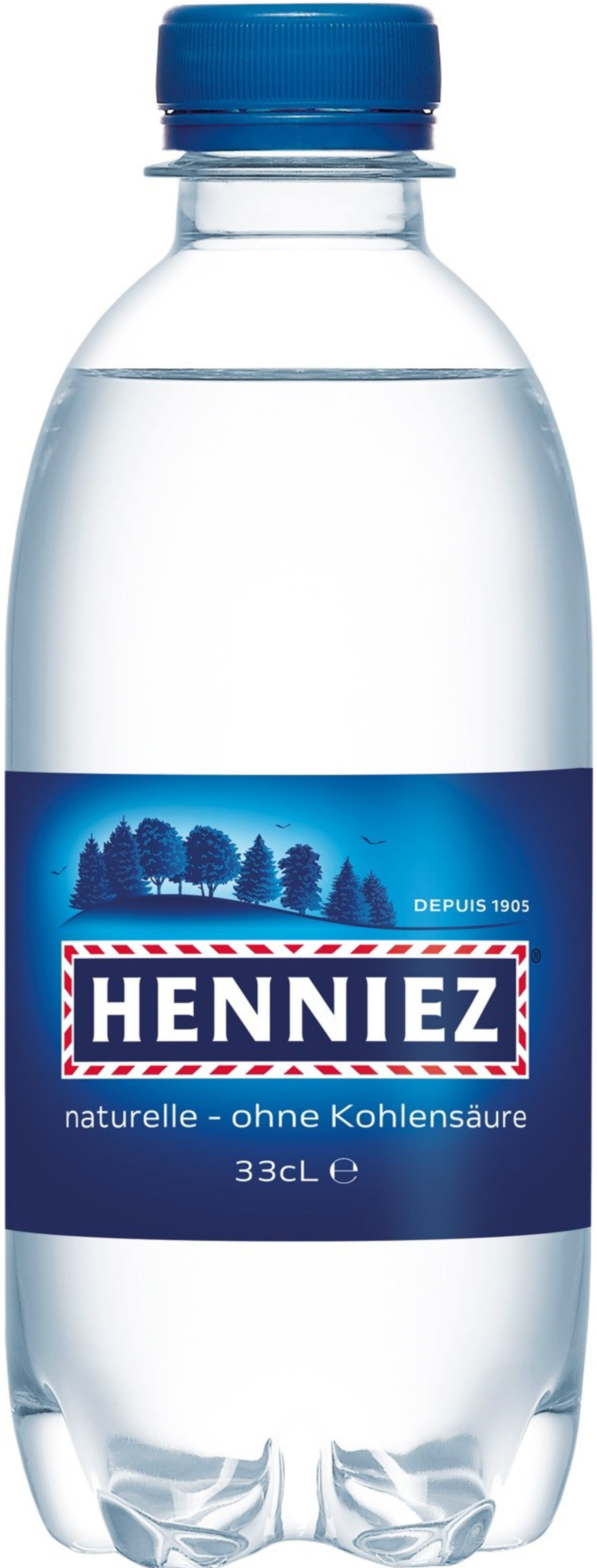 HENNIEZ blau, ohne Kohlensäure, Pet 129400000140 33 cl, 24 Stk.