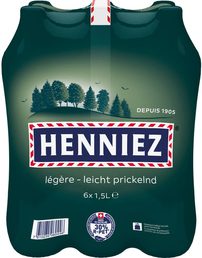 HENNIEZ grün, wenig Kohlensäure, Pet 129400000145 150 cl, 6 Stk.