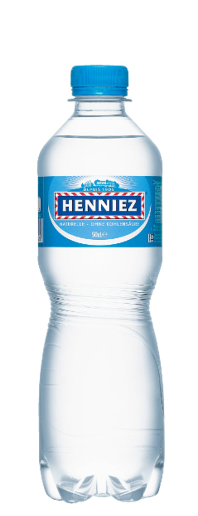 HENNIEZ blau, ohne Kohlensäure, Pet 129400001252 50 cl, 6 Stk.