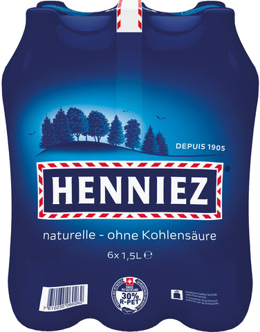 HENNIEZ blau, ohne Kohlensäure, Pet 129400001256 150 cl, 6 Stk.