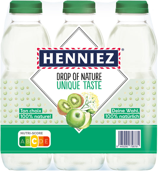 HENNIEZ Drop of Nature Apfel Pet 649250 50 cl, 6 Stk.