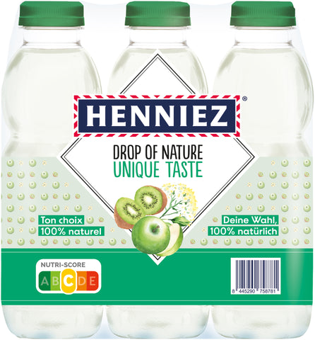 HENNIEZ Drop of Nature Apfel Pet 649250 50 cl, 6 Stk.