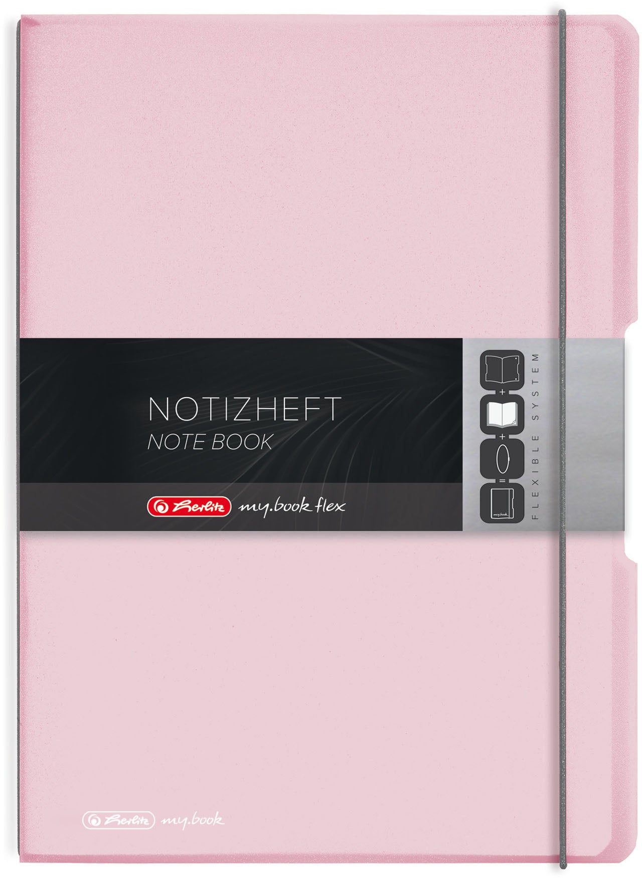 HERLITZ my.book flex A4 11408648 Rosé 40 Bl.kar/lin