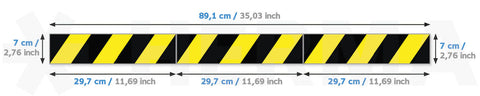 HERMA Bodenmarkierung 70x297mm 12920 Neutral schw./gelb 15Stk/5Bl.