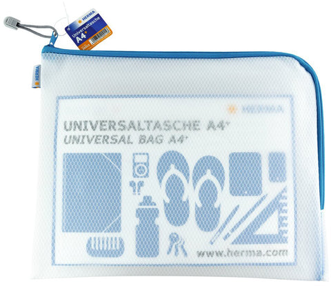 HERMA Dokumententasche mit Zip A4 20015 blau, 36x28cm