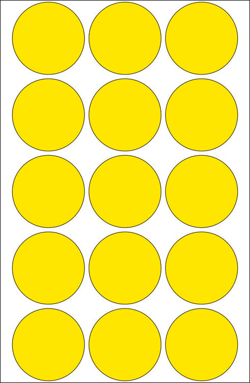 HERMA Markierungspunkte 32mm 2271 gelb 480 St./32 Blatt