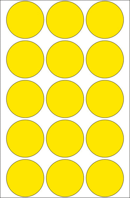 HERMA Markierungspunkte 32mm 2271 gelb 480 St./32 Blatt