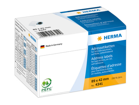 HERMA Adressetiketten 89×42mm 4341 weiss, Rolle