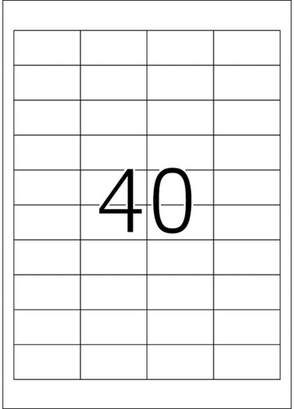 HERMA Universal-Etikett. 48,5x25,4mm 4357 weiss 1000 St./25 Blatt