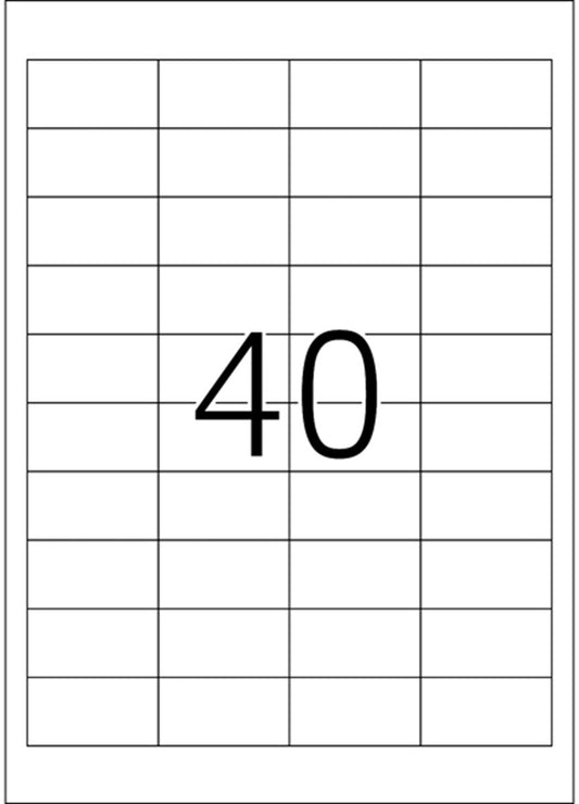 HERMA Universal-Etikett. 48,5x25,4mm 4357 weiss 1000 St./25 Blatt