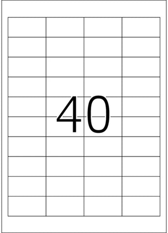 HERMA Universal-Etikett. 48,5x25,4mm 4357 weiss 1000 St./25 Blatt