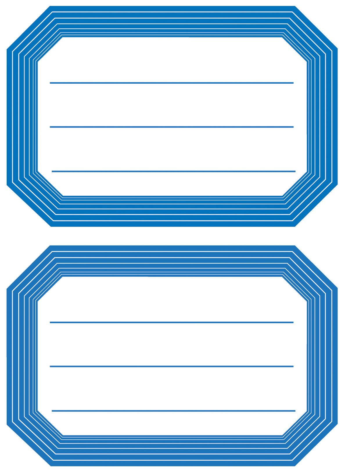 HERMA Heftschilder 55×82mm 5714 Rand blau, liniert 12 Stück