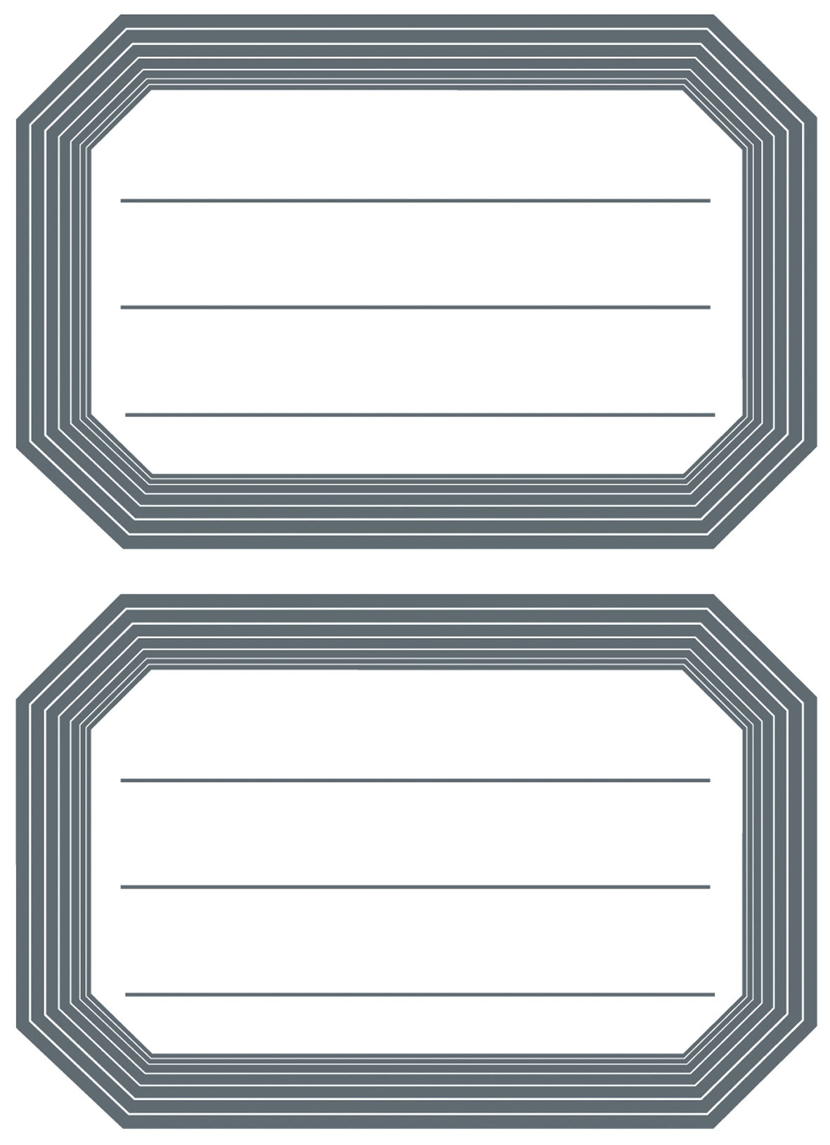 HERMA Heftschilder 55×82mm 5719 Rand grau, liniert 12 Stück