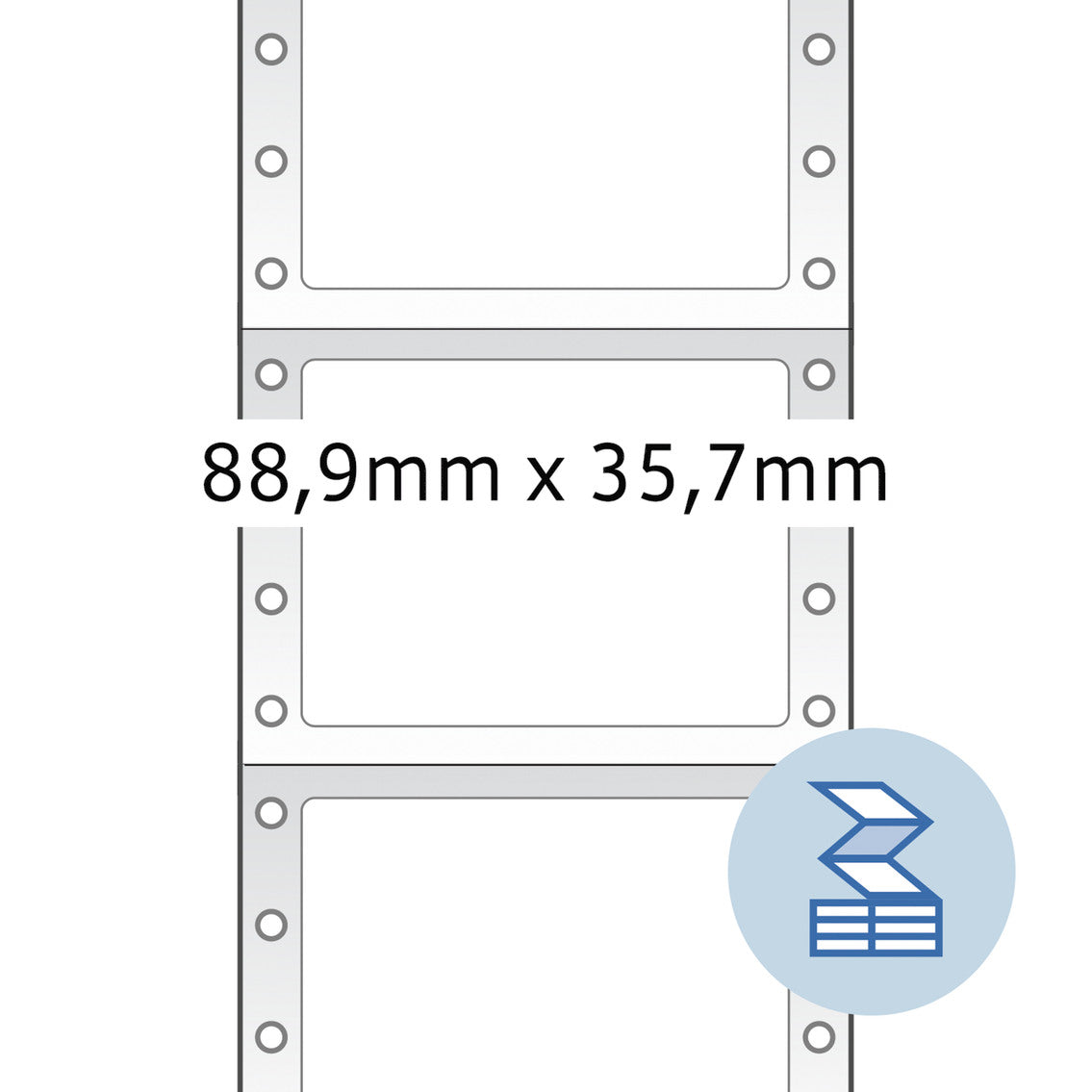 HERMA Computeretiketten 88,9x35,7mm 8211 weiss 4000 St./1 Bahn