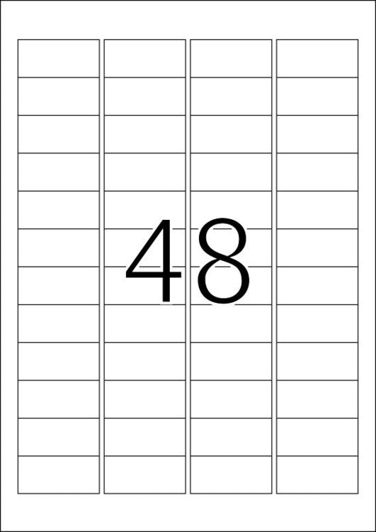 HERMA Outdoor Etikett.PP 45,7x21,2mm 9531 weiss 480 St./10 Blatt