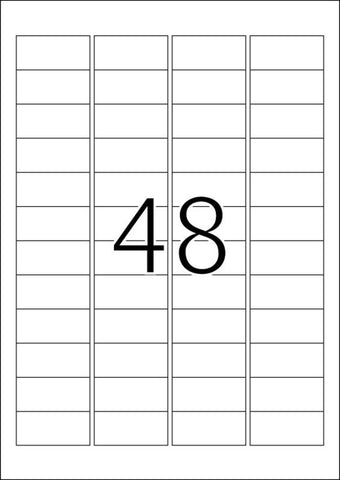 HERMA Outdoor Etikett.PP 45,7x21,2mm 9531 weiss 480 St./10 Blatt