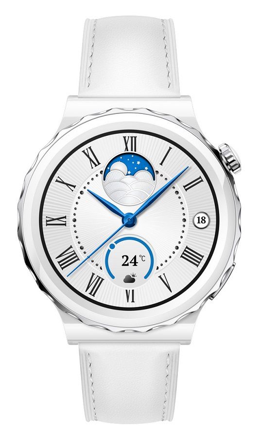 HUAWEI Watch GT3 pro 43mm Leather Strap White