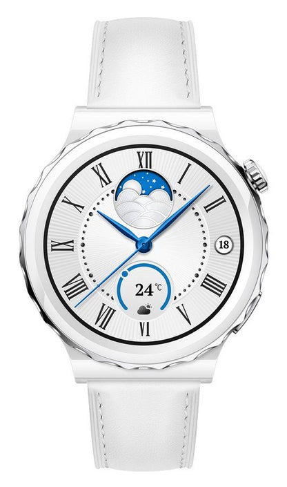 HUAWEI Watch GT3 pro 43mm Leather Strap White