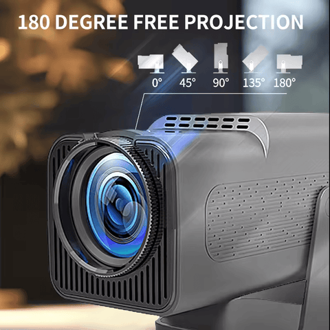 Tragbarer Projektor – 1080P, WiFi, Bluetooth & 270° drehbar
