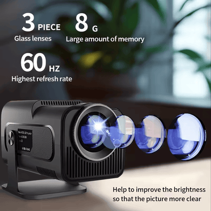 Tragbarer Projektor – 1080P, WiFi, Bluetooth & 270° drehbar