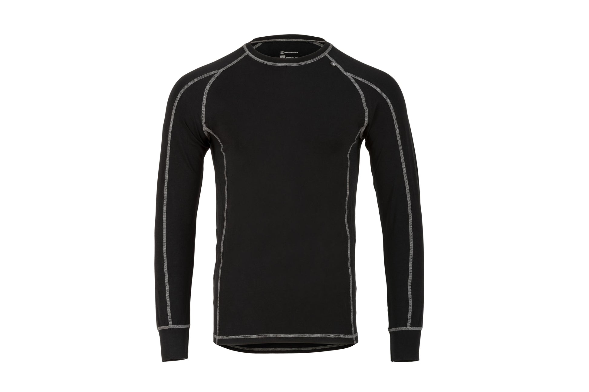 Bamboo 190 Mens L/S Top Black S