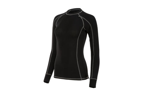 Bamboo 190 Womens L/S Top Black M