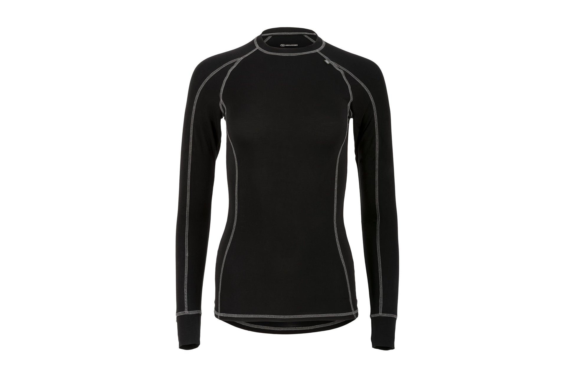 Bamboo 190 Womens L/S Top Black Xs