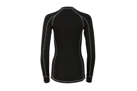 Bamboo 190 Womens L/S Top Black Xs