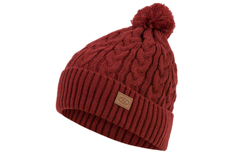 Beira Lined Bobble Hat - Dark Red