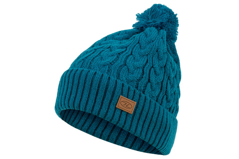 Beira Lined Bobble Hat - Ocean Blue