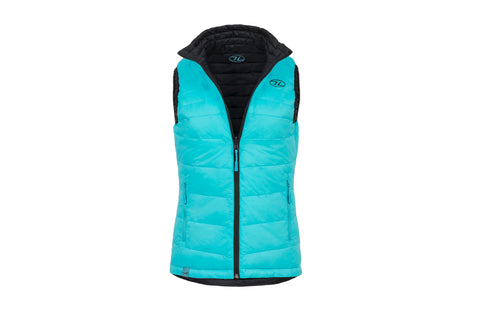 Ladies Reversible Gilet Bk/Turq S