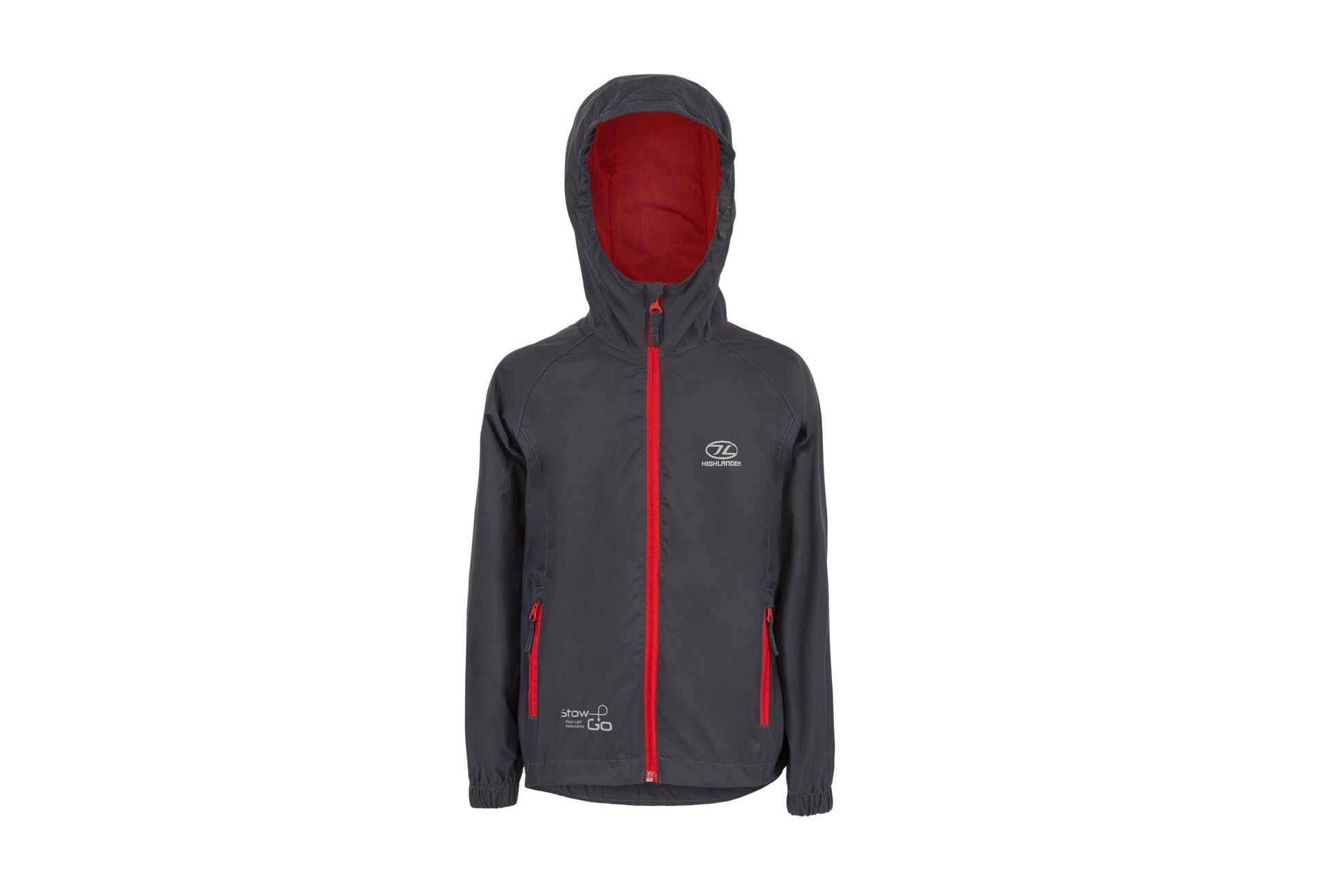 Stow & Go Kids Packaway Jacket Charcoal - 9/10