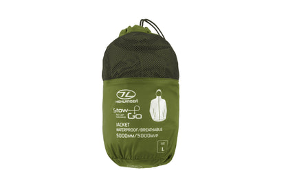 Stow & Go Olive Packaway Jkt - Xxl