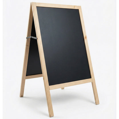 Holz Kundenstopper 68 × 113 cm, Natur – B-Ware / Abverkauf / Einzelstücke