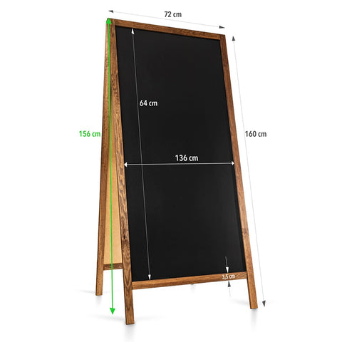 XXL Holz Kundenstopper "ColorFrame" 160x72cm, Indoor