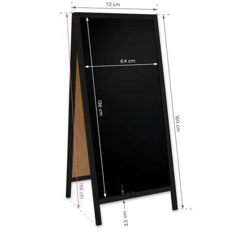XXL Holz Kundenstopper "ColorFrame" 160x72cm, Indoor
