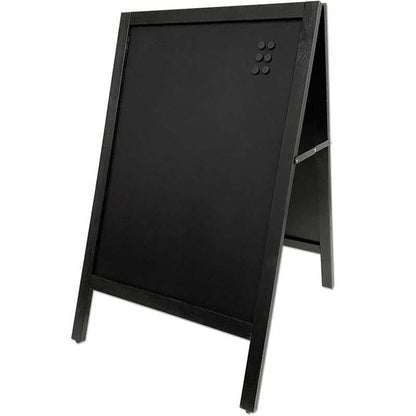 Holz Kundenstopper 105x68cm, Magnetisch, Schwarz, Outdoor