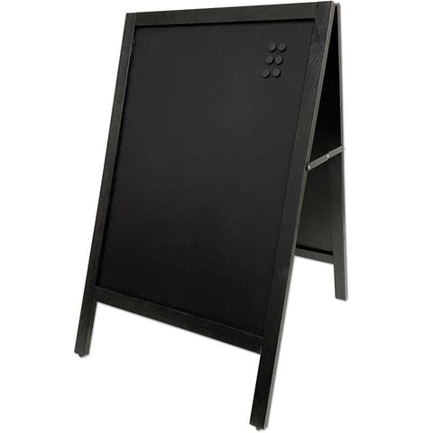 Holz Kundenstopper 105x68cm, Magnetisch, Schwarz, Outdoor