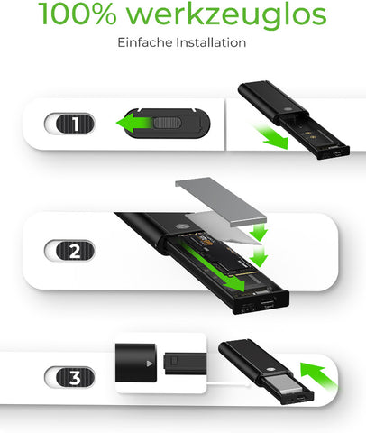 ICY BOX Ext. Gehäuse M.2 USB 3.2 G2 IB-1807MT-C31 NVMe, Werkzeuglos, Alu.