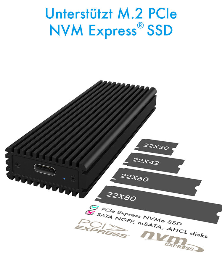 ICY BOX External Case M.2 NVMe IB-1816M-C31 USB-C 3.1 G2 blk