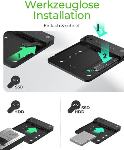 ICY BOX Docking- & Clonestation IB-2915MSCL-C31 M.2 to M.2 & 2.5 & 3.5