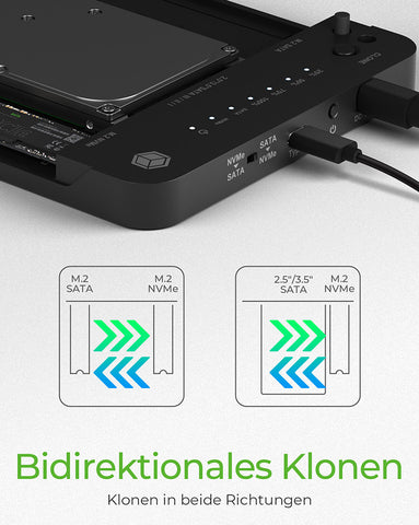 ICY BOX Docking- & Clonestation IB-2915MSCL-C31 M.2 to M.2 & 2.5 & 3.5