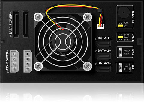 ICY BOX Backplane, 3x SATA 3,5" IB-563SSK HDD für 2x 5,25" trägerlos