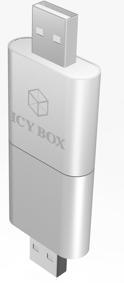 ICY BOX Head- & Microphone Adapter IB-AC527 2x 3.5 mm jack to usb 2.0