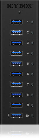 ICY BOX 10-Port USB 3.0 Hub IB-AC6110