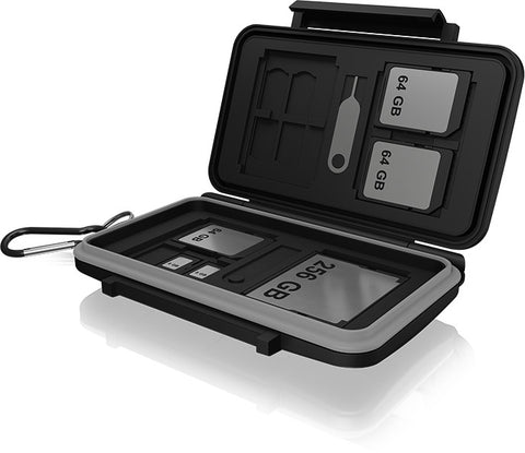 ICY BOX Schutzbox für SD (x8) IB-AC620-CR microSD (x16) + CF(x4) Karten