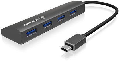 ICY BOX USB Type-C Hub IB-AC6405-C 4x USB 3.0 Typ A Anthrazite