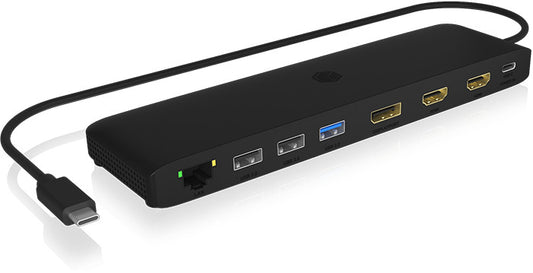 ICY BOX USB-C Triple DockingStation IB-DK2116-C 4K, 2xHDMI & 1xDP, 4x USB, GB