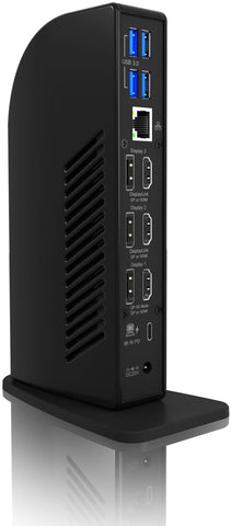 ICY BOX DisplayLink Hybrid Docking IB-DK2256AC 4k,3xHDMI,3xDP,USB-A & C