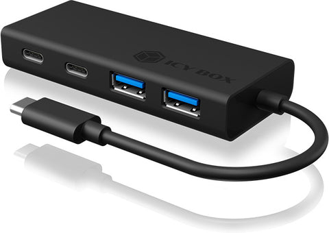 ICY BOX USB-C zu 2x USB-A & C Hub & IB-HUB1426-CPD 1x USB PD 60W, USB 3.0